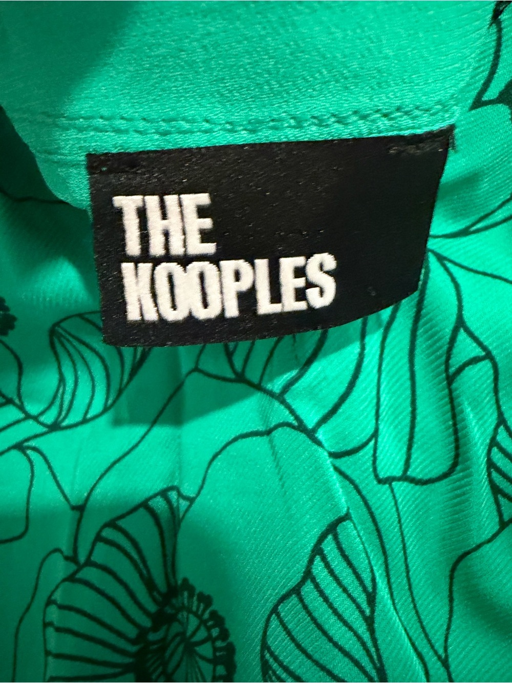 The Kooples Green Black Floral Camisole Top Women’s size small NWT - Picture 4 of 9